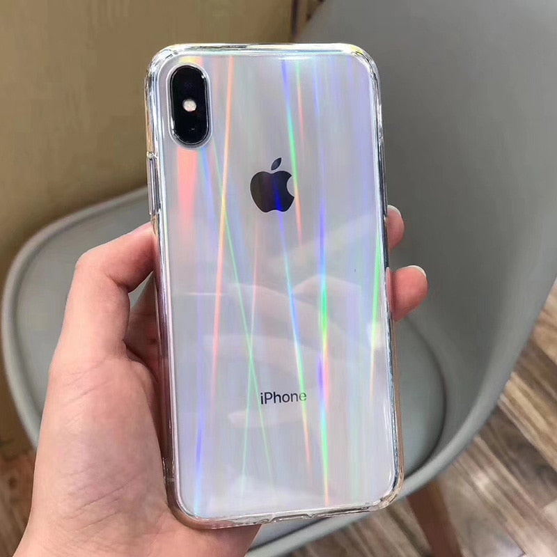 Acrylic Laser Rainbow Iphone Case